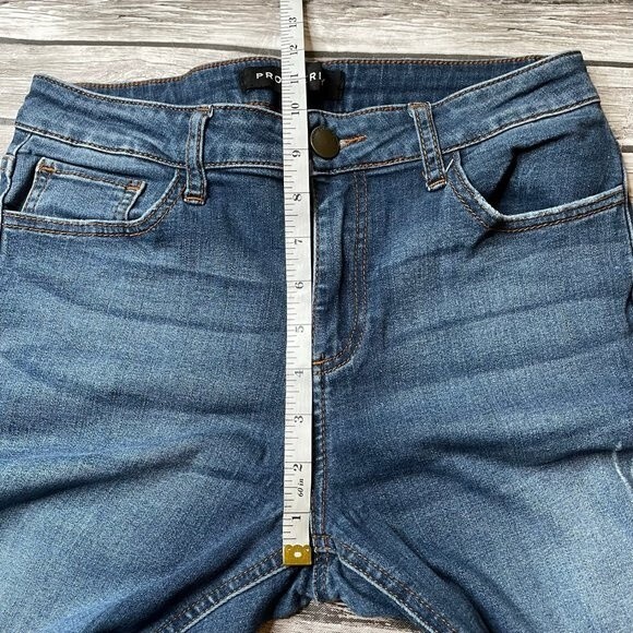 Prosperity Women's High Rise Skinny Jeans Distressed Blue 29 Dark Wash Stretch - Picture 10 of 11